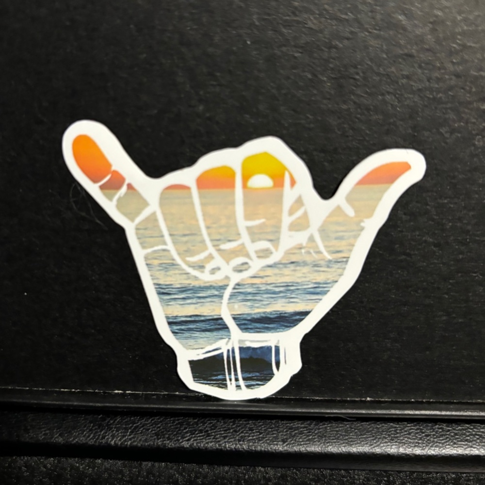 OCEAN " HANG TEN" HAND GESTURE STICKER
